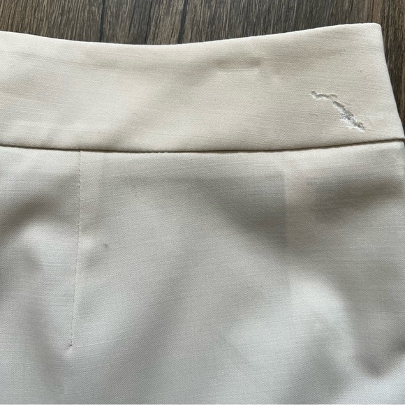 NWT Armani Collezioni Wool Straight Leg Mid Rise Dress Pants Trousers Ivory 16 - Picture 15 of 16